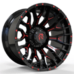 Revenge Offroad RV-201 BLACK AND RED MILLED 8×170 Size 20X9 0 ET