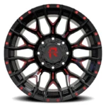 Revenge Offroad RV-201 BLACK AND RED MILLED 8×170 Size 20X9 0 ET - Image 2