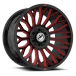 XF Off-Road XF-237 20×10 5×127 5×139.7 -12 Cb 78.1 Gloss Black & Red Milled