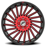 Xf Off-Road Xf-239 20X10 6X135 6X139.7 -12 Cb 106.4 Gloss Black & Red Machined - Image 2