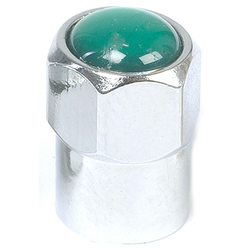 31 Inc (17-493N INC CHROME HEX HEAD VALVE CAP FOR  NITROGEN GREEN TOP WITH SEAL (100)- NOT FOR USE WITH TPMS VALVES)