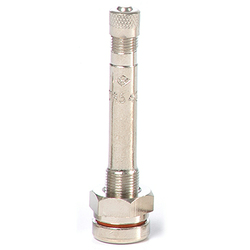31 Inc (17-543-10 INC NICKEL PLATED METRIC 2.31 INCH STRAIGHT TRUCK VALVE 9.7MM RIM HOLE TR 543)