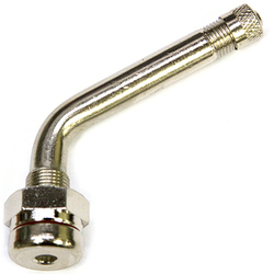 31 Inc (17-544D-10 INC NICKEL PLATED METRIC 60 DEGREE BEND TRUCK VALVE 9.7MM RIM HOLE TR 544D)