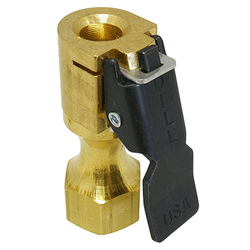 Dill (6293-E-USA DIL 1/4" NPT FEMALE STRAIGHT USA MADE CLIP AIR CHUCK FOR EUROPEAN TYPE TIRE CHANGERS OPEN WITH BLK PRESS CLIP)