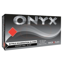 Microflex (MFXN644 MFX ONYX BLACK NITRILE EXAMINATION GLOVES/ BOX OF 100 SIZE X-LARGE)