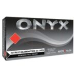 Microflex (MFXN642 MFX ONYX BLACK NITRILE EXAMINATION GLOVES BOX OF 100 SIZE MEDIUM)