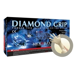 Microflex (MFXMF300L MFX DIAMOND GRIP POWDER-FREE LATEX GLOVES - LARGE) Microflex (MFXMF300L MFX DIAMOND GRIP POWDER-FREE LATEX GLOVES - LARGE) - Image 1