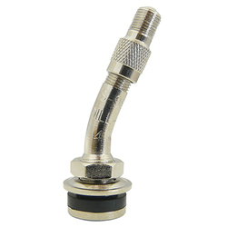 Dill (VS-962WZ DIL 23 DEGREE BEND 7/16 INCH RIM HOLE  CLAMP-IN CHROME VALVE WITH FLOW THRU CAP)