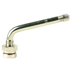 31 Inc (17-545E-10 INC NICKEL PLATED METRIC  75 DEGREE BEND TRUCK VALVE 9.7MM RIM HOLE TR 545E)