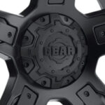 Gear Alloy (CAP-8L-M16 G/A NEW-STYLE SATIN BLACK EXPOSED-LUG CAP WITH COGS FOR 8 LUG (DOES NOT INCLUDE A REMOVABLE END PIECE FOR OPEN-END 8 LUG OPTION AS NEEDED))