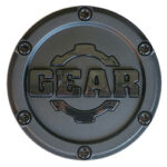 Gear Alloy (CAP-6LP-M15 G/A NEW STYLE BLACK POP-IN CAP WITH COGS FOR 6 LUG)