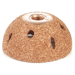 31 Inc (14-359 INC 2" DOME ECONOMY BUFFING WHEEL (60 GRIT) 3/8" 24 THREAD)