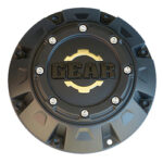 Gear Alloy (CAP-6C-M14-GC G/A BLK COVERED-LUG CAP W/GOLD COGS FOR 5&6 LUG)