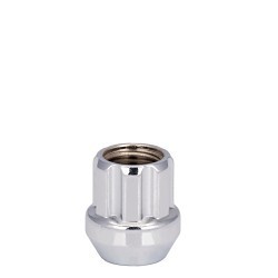 Vista (BOX OF 100 14X1.50 OPEN BULGE ACORN SPLINE LUG NUT 1.00" CHROME) Vista (BOX OF 100 14X1.50 OPEN BULGE ACORN SPLINE LUG NUT 1.00" CHROME) - Image 1