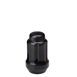 Vista (BOX OF 100 12X1.50 BULGE ACORN CAR SPLINE LUG NUT 1.38" BLACK) Vista (BOX OF 100 12X1.50 BULGE ACORN CAR SPLINE LUG NUT 1.38" BLACK) - Image 1