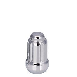 Vista (BOX OF 100 12X1.25 BULGE ACORN CAR SPLINE LUG NUT 1.38" CHROME)