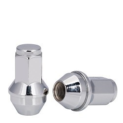 Vista (BOX OF 10 14X2.00 OE STYLE LUG NUTS 21MM HEX 2.15" 4 PACK CHROME FITS FORD) Vista (BOX OF 10 14X2.00 OE STYLE LUG NUTS 21MM HEX 2.15" 4 PACK CHROME FITS FORD) - Image 1