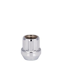 Vista (BOX OF 200 1/2" OPEN BULGE ACORN SPLINE LUG NUT 0.85" CHROME)