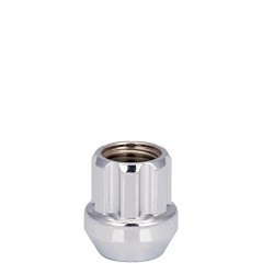 Vista (BOX OF 100 14X2.00 OPEN BULGE ACORN SPLINE LUG NUT 1.00" CHROME)