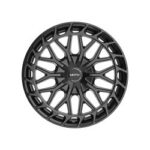 Motiv (GLOSS BLACK BOLT ON COVER CAP WITH BLACK EMBLEM AND BRUSHED "MOTIV" LOGO FOR MOTIV 442)