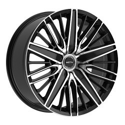 Motiv (GLOSS BLACK MACHINED METAL BOLT ON COVER CAP WITH BLACK EMBLEM AND BRUSHED "MOTIV" LOGO FOR MOTIV 443) Motiv (GLOSS BLACK MACHINED METAL BOLT ON COVER CAP WITH BLACK EMBLEM AND BRUSHED "MOTIV" LOGO FOR MOTIV 443) - Image 1